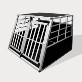 Aluminum Small Double Door Dog cage 89cm 75a 06-0772 gmtproducts.com