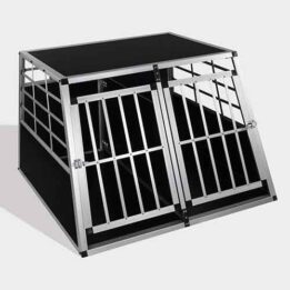 Aluminum Dog cage size 104cm Large Double Door Dog cage 65a 06-0775 gmtproducts.com
