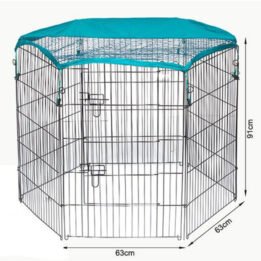 Outdoor Wire Pet Playpen with Waterproof Cloth Folable Metal Dog Playpen 63x 91cm 06-0116 gmtproducts.com