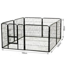 80cm Large Custom Pet Wire Playpen Outdoor Dog Kennel Metal Dog Fence 06-0125 gmtproducts.com