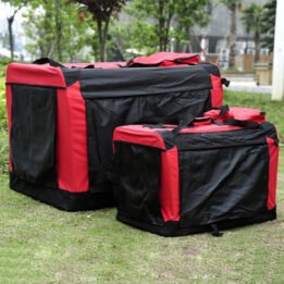 Foldable Large Dog Travel Bag 600D Oxford Cloth Outdoor Pet Carrier Bag in Red gmtproducts.com