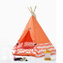 Tent Pet Travel: Cheap Dog Folding Tent Wave Stitching Cotton Canvas House 06-0942 gmtproducts.com