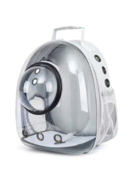 Transparent gray pet cat backpack with hood 103-45030 gmtproducts.com