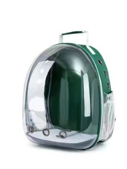 Transparent green pet cat backpack with side opening 103-45057 gmtproducts.com