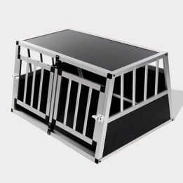 Small Double Door Dog Cage With Separate Board 65a 89cm 06-0771 gmtproducts.com