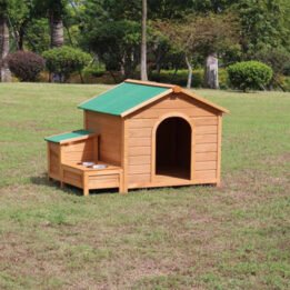 Novelty Custom Made Big Dog Wooden House Outdoor Cage gmtproducts.com