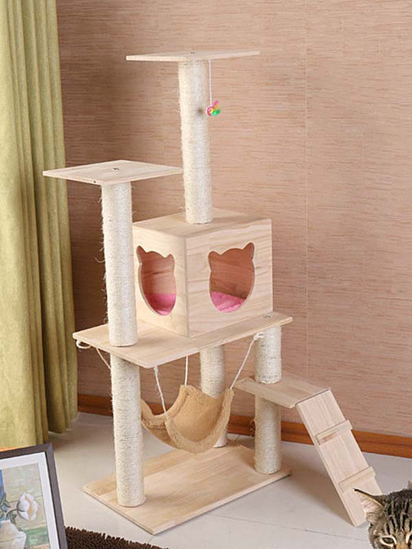 Árvore de madeira para gatos OEM – sala para gatos com estrutura de escalada para gatos 06-1160 gmtproducts.com