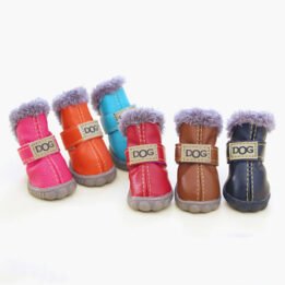 Pet Plus Velvet Puppy Shoes Warm Foot Covers Ugg Bootss gmtproducts.com