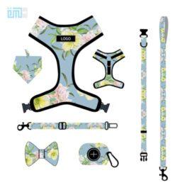 Pet harness factory new dog leash vest-style printed dog harness set small and medium-sized dog leash 109-0014 gmtproducts.com