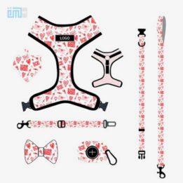 Pet harness factory new dog leash vest-style printed dog harness set small and medium-sized dog leash 109-0017 gmtproducts.com