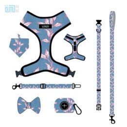 Pet harness factory new dog leash vest-style printed dog harness set small and medium-sized dog leash 109-0019 gmtproducts.com