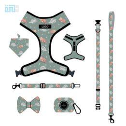 Pet harness factory new dog leash vest-style printed dog harness set small and medium-sized dog leash 109-0025 gmtproducts.com