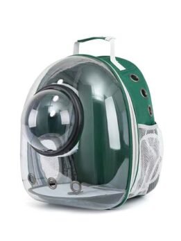Transparent green pet cat backpack with hood 103-45035 gmtproducts.com