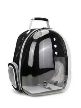 Transparent black pet cat backpack with side opening 103-45051 gmtproducts.com