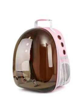 Side opening brown transparent pink pet cat backpack 103-45060 www.gmtproducts.com
