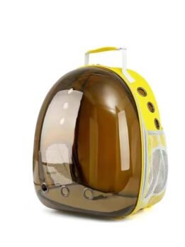 Side opening brown transparent yellow pet cat backpack 103-45063 www.gmtproducts.com