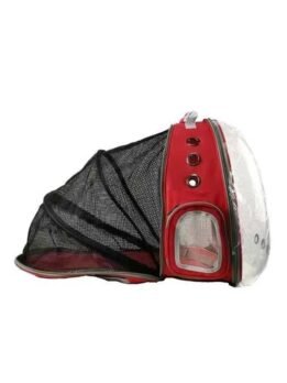 Factory OEM Red transparent pet bag space capsule pet backpack 103-45071