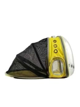Factory OEM Yellow transparent pet bag space capsule pet backpack 103-45073