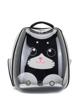 Black Transparent Breathable Cat Backpack Pet Bag 103-45081 gmtproducts.com