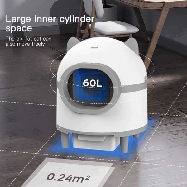 Wholesale Custom Intelligent APP Control Extra Large Pet Waste Disposal Automatic Self-Cleaning Smart Cat Toilet Litter Box For Cats 116-5910 - Image 4