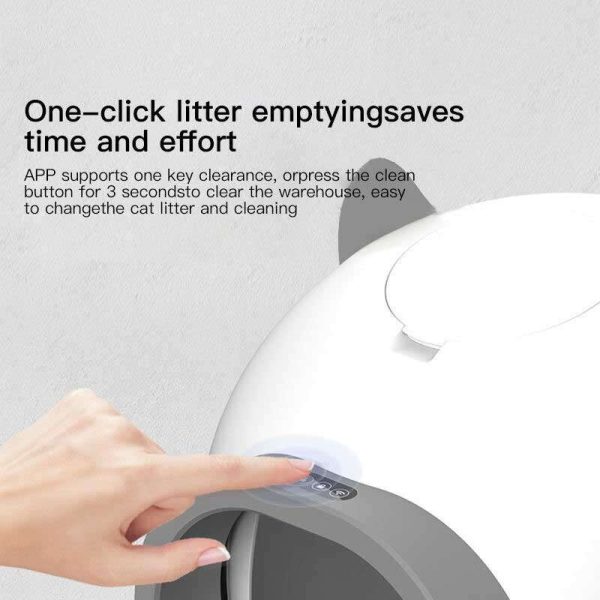 Wholesale Custom Intelligent APP Control Extra Large Pet Waste Disposal Automatic Self-Cleaning Smart Cat Toilet Litter Box For Cats 116-5910 - Image 8