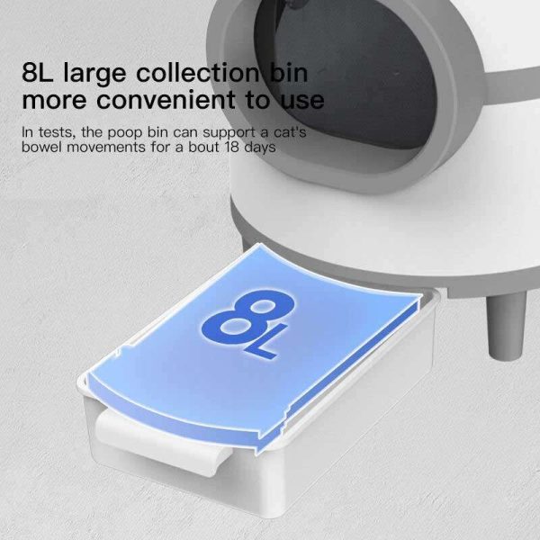 Wholesale Custom Intelligent APP Control Extra Large Pet Waste Disposal Automatic Self-Cleaning Smart Cat Toilet Litter Box For Cats 116-5910 - Image 9